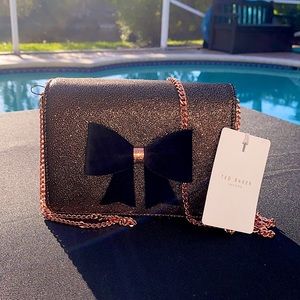 SOLD- NWT Ted Baker Jeminna Glitter Bow Bag